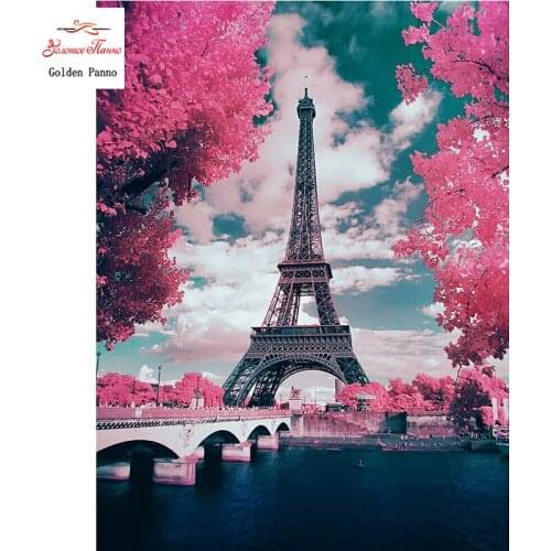 GOLDEN PANNO Diamond Painting Full Square 5D Diy Daimond Embroidery Diamant Mosaic Sale Displasy Broderie Diamant tower 12