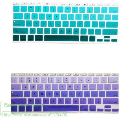 For Apple Macbook Keyboard Cover 11"13" 15" 17" Rainbow Laptop Keyboard Stickers US EU Version Silicone Skin Protector Covers
