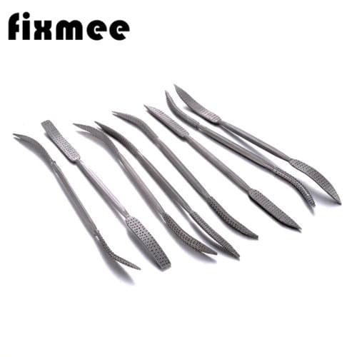 Double Ended Riffler 8pcs Mini Wood Working Rasp Riffler File Set Double Ended Coarse Hand Tool 190mm