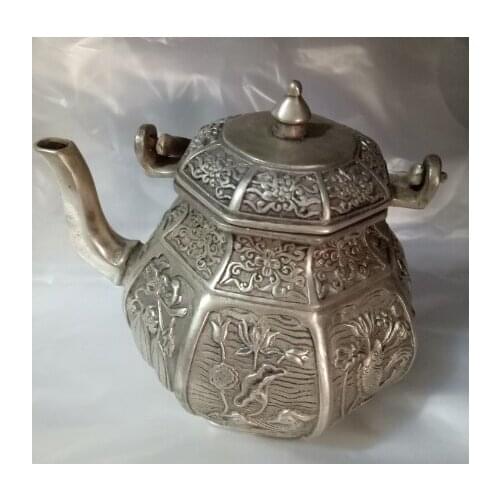 China antique bronze ornaments art antique bronze art teapot with pure copper patina