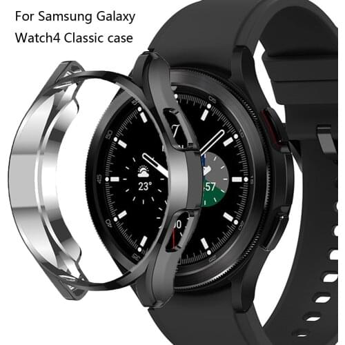 For Samsung Galaxy Watch 4 Classic case soft TPU Plated Cover for galaxy watch 4 46mm 42mm Shock-Proof Bumper Protective cases