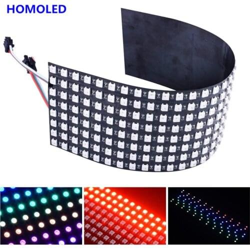 WS2812B Matrix Pixel Screen Panel Digital Display Board Flexible Programmed Individually WS2812 IC Addressable LED Pixel Light