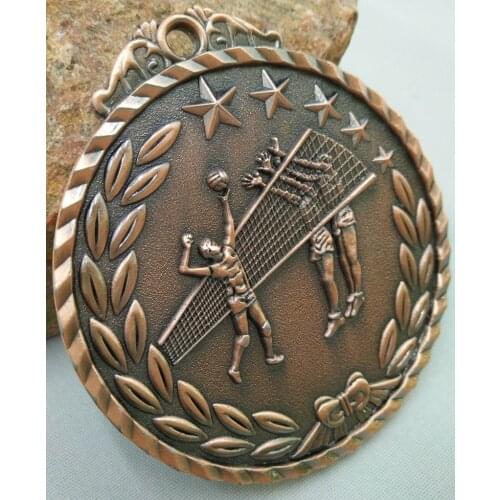 Volleyball Medals School Activities Customized Metal Games Gold Medal Game Spot Custom Badges Unisex Gymnastics 2020