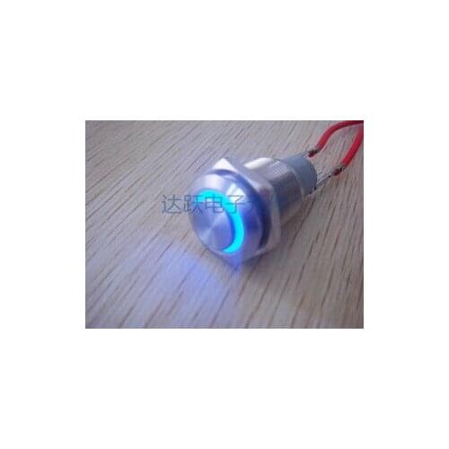 16mm metal push button switch,latching type,waterproof function,car angel eyes switch,12V LED,car modification switch