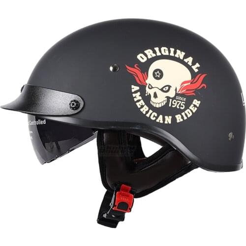Motorcycle Helmet Open Face Retro Half Helmet Unisex Motorbike Riding Helmet Motorcycle Racing Helmet Casco Moto Biker Capac