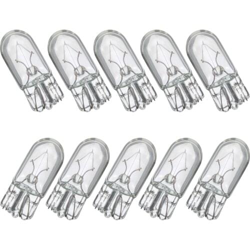 New Arrival 10pcs/set 12V T10 194 168 W5W 5W 3000K Warm White Car Halogen Signal Auto Interior Light Lamp Bulbs Universal