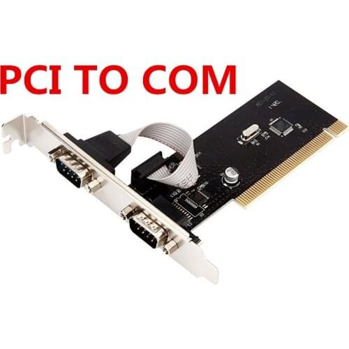 New 2 Ports PCI To COM 9Pin Serial Port RS232 Expand Card Adapter TX382B With tracking number Russia Wholesale