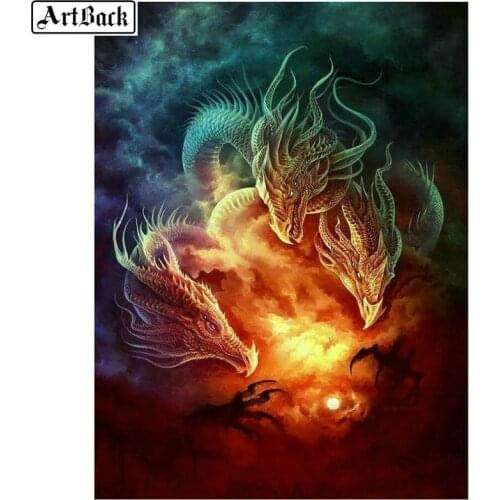 New 5d diamond painting dragon 3d diamond embroidery full square / round rhinestone mosaic decorative painting