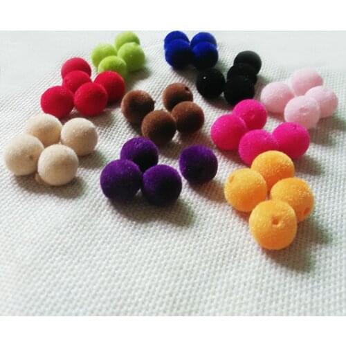 8mm jewelry making velvet beads choker necklace tassel charms earrings spacers dangle brincos findings tassels flocking felt