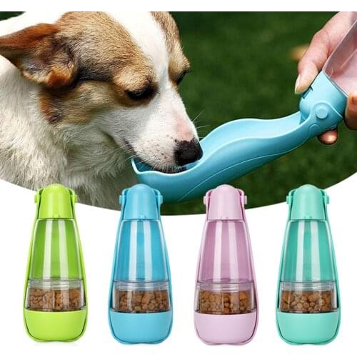 3 in 1 Portable Dog Water Bottle Feeding Bowl Waterer For Pet Dogs Puppy Drinker Feeder Outdoor Travel Dispenser dog supplies