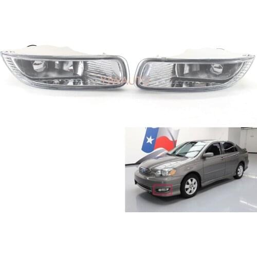 Fog Light For Toyota Corolla 2003 2004 Auto Fog Lamp Clear Car Front Bumper Grille Driving Fog Lights