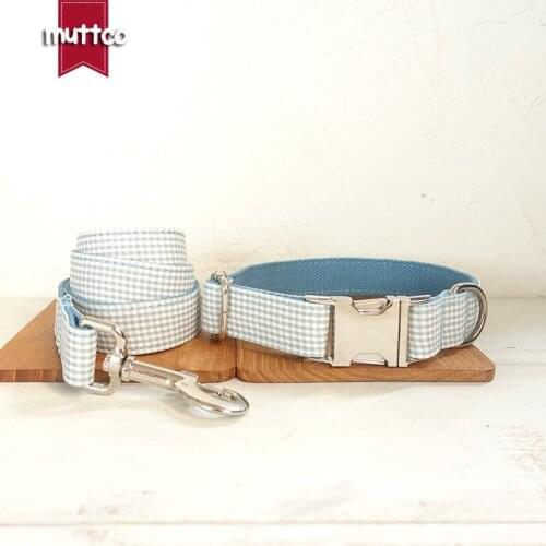 MUTTCO retailing self-design British style collar THE AEGEAN SEA homemade unique dog collars and leashes 5 sizes UDC022