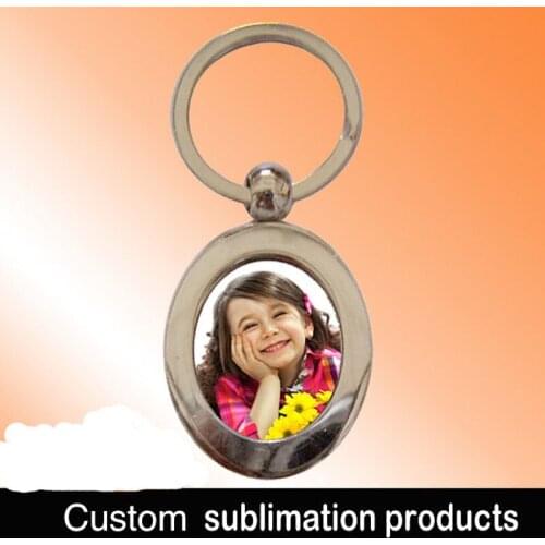 Sublimation blank key chains consumables personalization DIY metal thermal transfer keyring can print picture wholesale