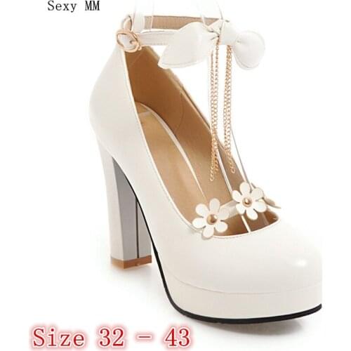 Women High Heel Shoes Platform Pumps Woman High Heels Party Wedding Shoes Kitten Heels Small Plus Size 32 33 - 40 41 42 43