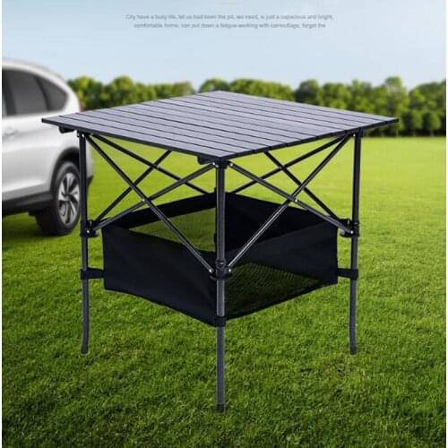 Outdoor folding table lifting portable table simple picnic square table with carry bag aluminum alloy foldable lightweight
