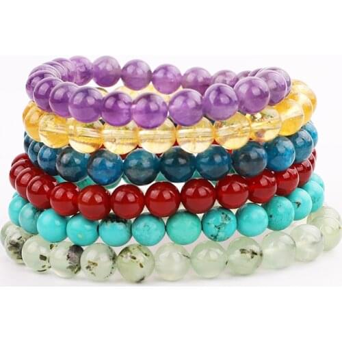100% Natural Stone Women Bracelet Birthstone 8MM Stone Beaded Elastic Bracelet Lady Women Jewelry Gift