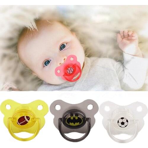 1Pc Baby Silicone Pacifier Soothing Infants Bite Chew Supplies Newborn Comfort Appease Nipple Flat Teat Pacifiers Baby Supplies
