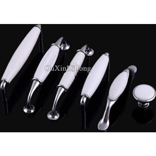 20PCS European Style Kitchen Door Furniture Handles Ceramic Cupboard Wardrobe Drawer Wine Cabinet Pulls Knobs & Handles