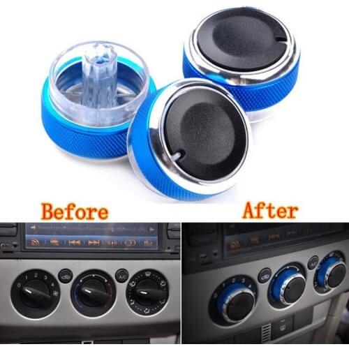 3pcs Car Air Conditioner Control Knob AC Heater Climate Control Knob Panel Switch Knobs Buttons For Ford For Focus