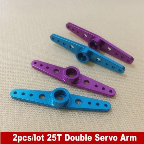 4pcs/lot 25T Double Servo Arm Aluminum alloy Servo Arm Horn for Futaba Towerpro MG995 MG996 Servos