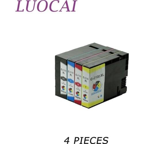 4X LuoCai Compatible Ink Cartridges For Canon PGI-2100XL PGI2100 pgi 2100 For Canon MAXIFY IB4010 MB5310 Printers