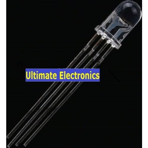 50pcs 5MM/F5 Transparent Full Color common cathode/anode LED 4 Feet RGB Colorful Lights LED clear round top