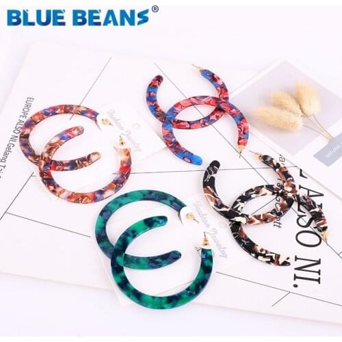 Acetate Earrings Bohemian 2019 Women Drop Sacrylic Earings Jewelry Big Statement Fashion Gifts for Long luxury Acrylic trendy cc