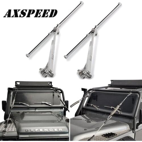 AXSPEED RC Car Wiper Silver Metal Windshield Wiper for 1/10 Axial SCX10 RC Crawler Car Universal Body Shell Parts