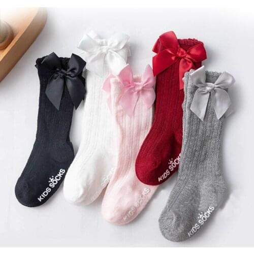 Bow Baby Socks For Baby Girl Clothes For Boys Childrens Socks Cotton Socks For Newborns Fist Walker Kids Sock Baby Rattle Sock