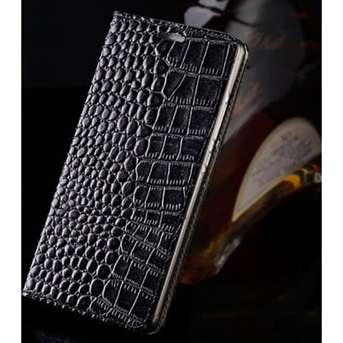 Genuine leather crocodile Flat texture case For Samsung s8 plus S9 s10 A50 A70 Magnetic card slot case cover for Galaxy Note 8 9