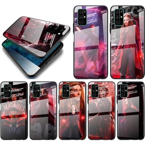 Tempered Glass Cover The Avengers Wanda Maximoff For Huawei Honor 30 20 10 9X 8X Pro Plus Lite Shockproof Shell Phone Case