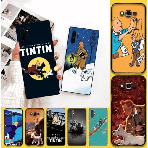 YJZFDYRM The Adventures of Tintin Coque Shell Phone Case For Samsung Note 7 8 9 10 Lite Plus Galaxy J7 J8 J6 Plus 2018 Prime