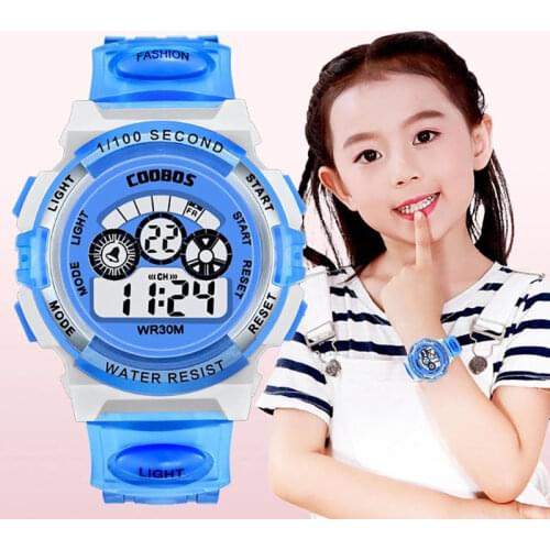 Electronic Watch for Children Teen Luminous Dial Waterproof Multi-function Wrist Watches for Boys and Girls