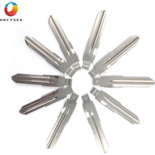 HKCYSEA 10 pcs/lot Metal Blank Uncut Flip KD Remote Key Blade Type #60 for Fiat NO. 60 Blade