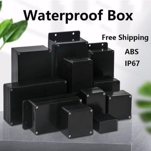 IP67 Black Wire Junction Box Waterproof Box Electronic Safe Case Plastic Boxes Plastic Organizer ABS Waterproof Enclosure