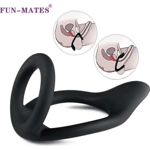 FUN-MATES Penis Ring Cock Ring Male Delay Ejaculation Sex Toys For Men Scrotal Binding Silicone Cockring chastity anillo pene