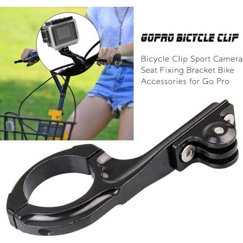 Bicycle Clip Sport Camera Seat Fixing Bracket Bike Accessories Aluminum Handlebar Bar Adapter Mount For Go Pro Camera Accessory