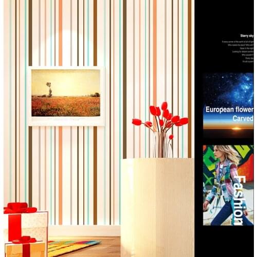 Beibehang Fashion British style vertical stripes wallpaper Mediterranean childrens room living room simple modern wallpaper