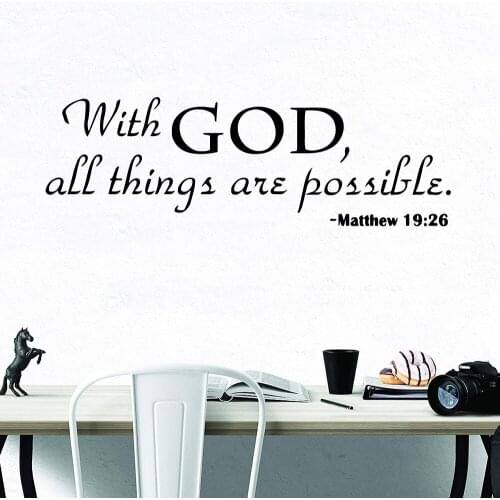 Cartoon all things are possible Decal Removable Vinyl Mural Poster For Kids Rooms Home Party Decor Wallpaper