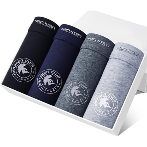 Men Underwear Cotton Boxers Panties Comfortable Mens Underpants Sexy Solid Cuecas Trunks Brand Shorts Men Boxer