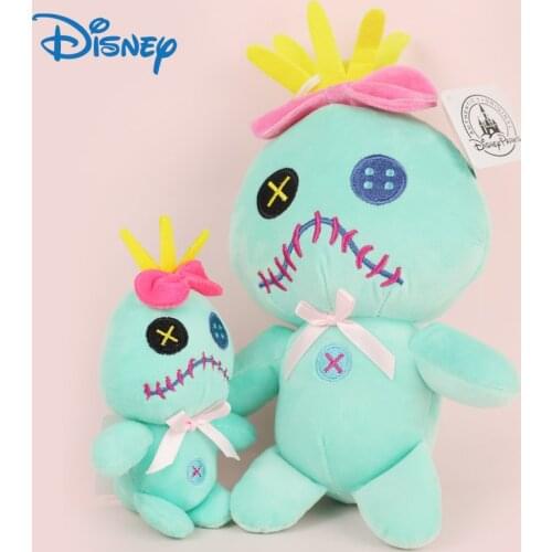 2pcs 15/22cm Scrump Soft Toys Cute Disney Lilo And Stitch Plush Dolls Kawaii Keychains For Backpacks Anime Doll Birthday Gift