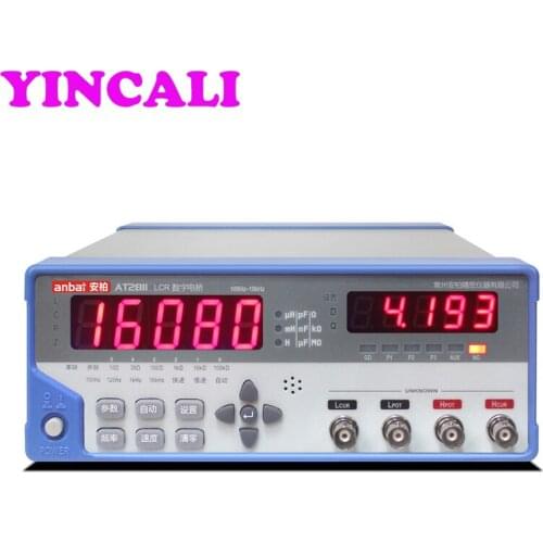Original Digital LCR Meter Tester AT2811 LCR Digital Bridge LED Display Easy to Operate Has Built-in Comparator Function