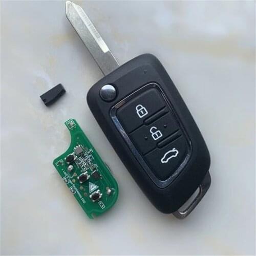 With ID46 Chip for Donfeng DFM AX7 A30 AX3 AX4 AX5 AX7 AX-3 AX-4 AX-5 AX-7 FOB Key 3 Buttons Car Folding Flip Remote Key 433Mhz