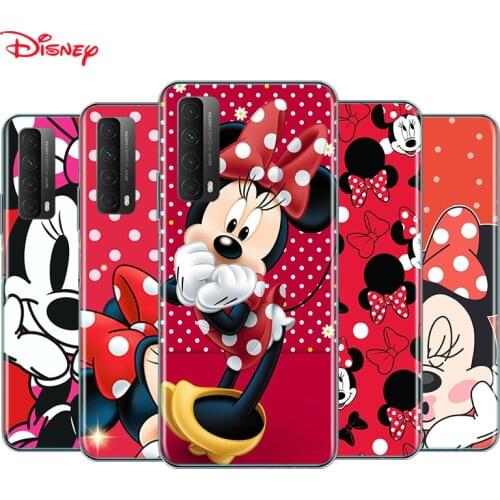 Silicone Cover Red Minnie Mouse For Huawei Y9S Y6S Y8S Y9A Y7A Y8P Y7P Y5P Y6P Y7 Y6 Y5 Pro Prime 2020 Phone Case