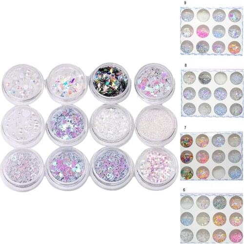 1 Box DIY Fashion Silvery Star Sequins Nail Rhinestone Small Irregular Beads Manicure 3D Nail Art Decoration In Accessories