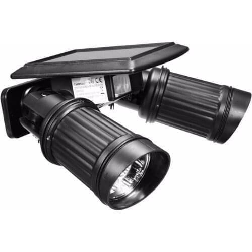 Sale 14LEDs LED Solar Lamp PIR Motion Sensor Dual Head Spotlight Adjustable Waterproof Wall Light for Yard Garden Driveway