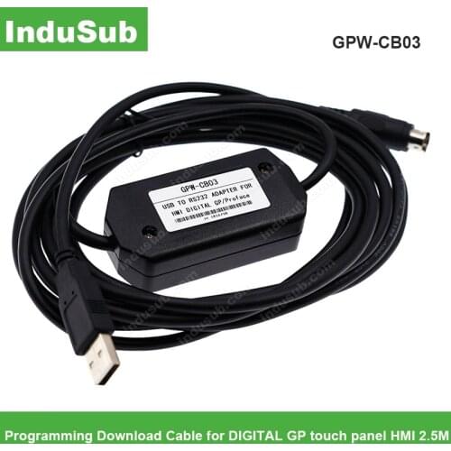 GPW-CB03 USB-GPW-CB03 USB-GPW-CB02 Touch Screen Programming Cable RS232 USB interface plc download for DIGITAL GP/Proface HMI