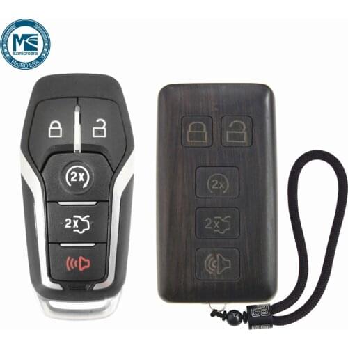 Remote Control Refit Rosewood Car Key Fob Shell Replacement for Ford & Lincoln (Circuit Board & Battery Excluded)