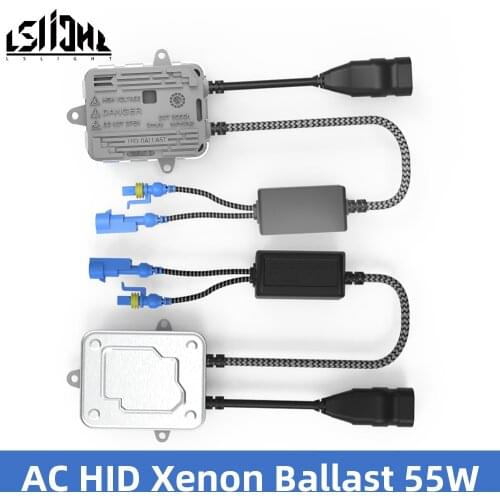 LSlight AC HID Xenon Ballast 55W Digital Slim Ignition Electronic Ballast for 12V Car Light Source Headlight H1 H3 H4 H7 H11 HB3