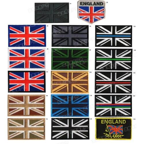 United Kingdom National Flag Embroidery Patch England Scotland Wales Flag badges for Tactical Union Britain British clothes